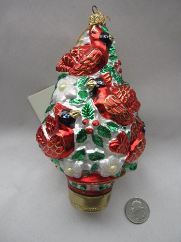 Four Calling Birds Blown Glass Ornament