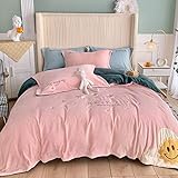 Das Fleece besteht aus 100% Polyester, ist robust und fühlt sich weich auf der Haut an. Das superweiche Teddy-Bettbezug-Set mit Kissenbezügen sorgt für ultimative Wärme in kalten Winternächten