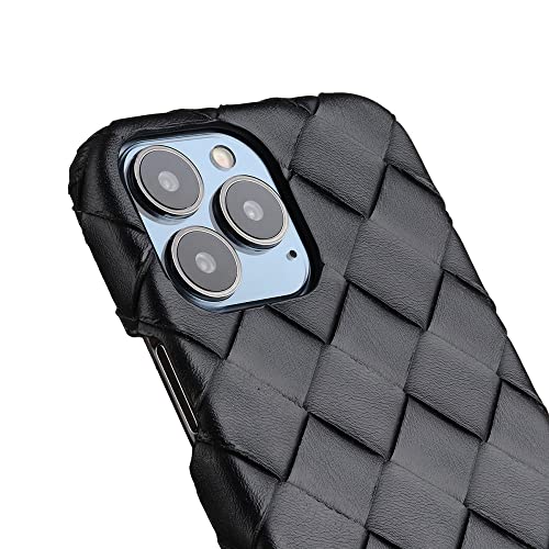 Coque iPhone X en Cuir tressé 3D BSAPP Protection Rigide Haute Qualité Rouge - 4