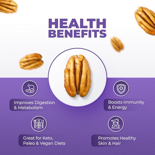 Image of Pureheart Premium Pecan Nuts 80g | Premium Natural Pecans | Healthy Dry Fruits Snack | Rich in Protein, Fibre & Antioxidants | Ideal for Snacking & Baking