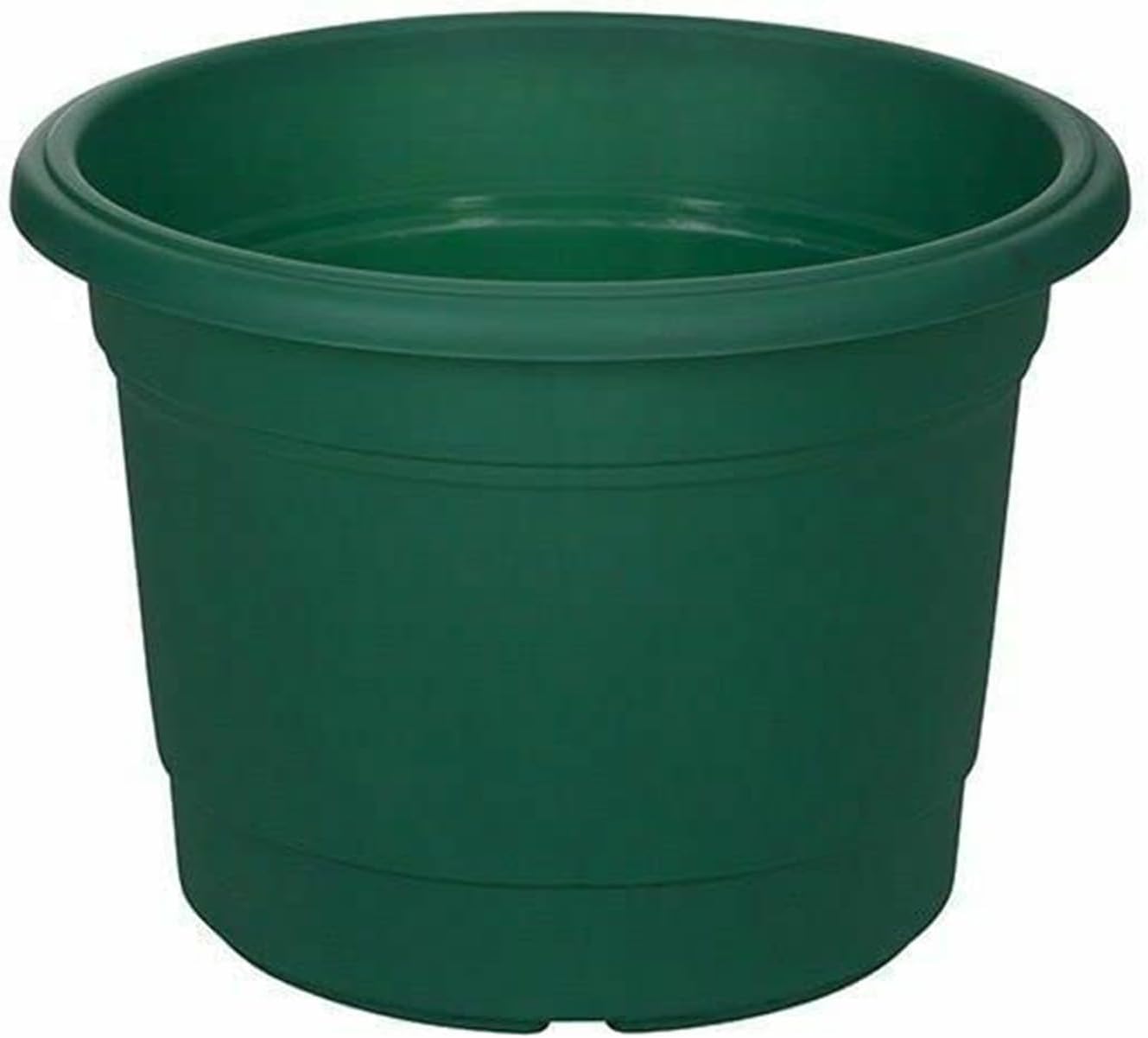 Milano 30 Cm Flower Pot Round Planter Plant Plastic Base Stylish Decorative Durable Home Patio Deck Office Garden Lawn Greenery (BLACK)