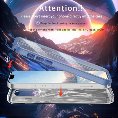 Coque iPhone 12 Pro Max transparente et intégrale fine couleur bleu - 3