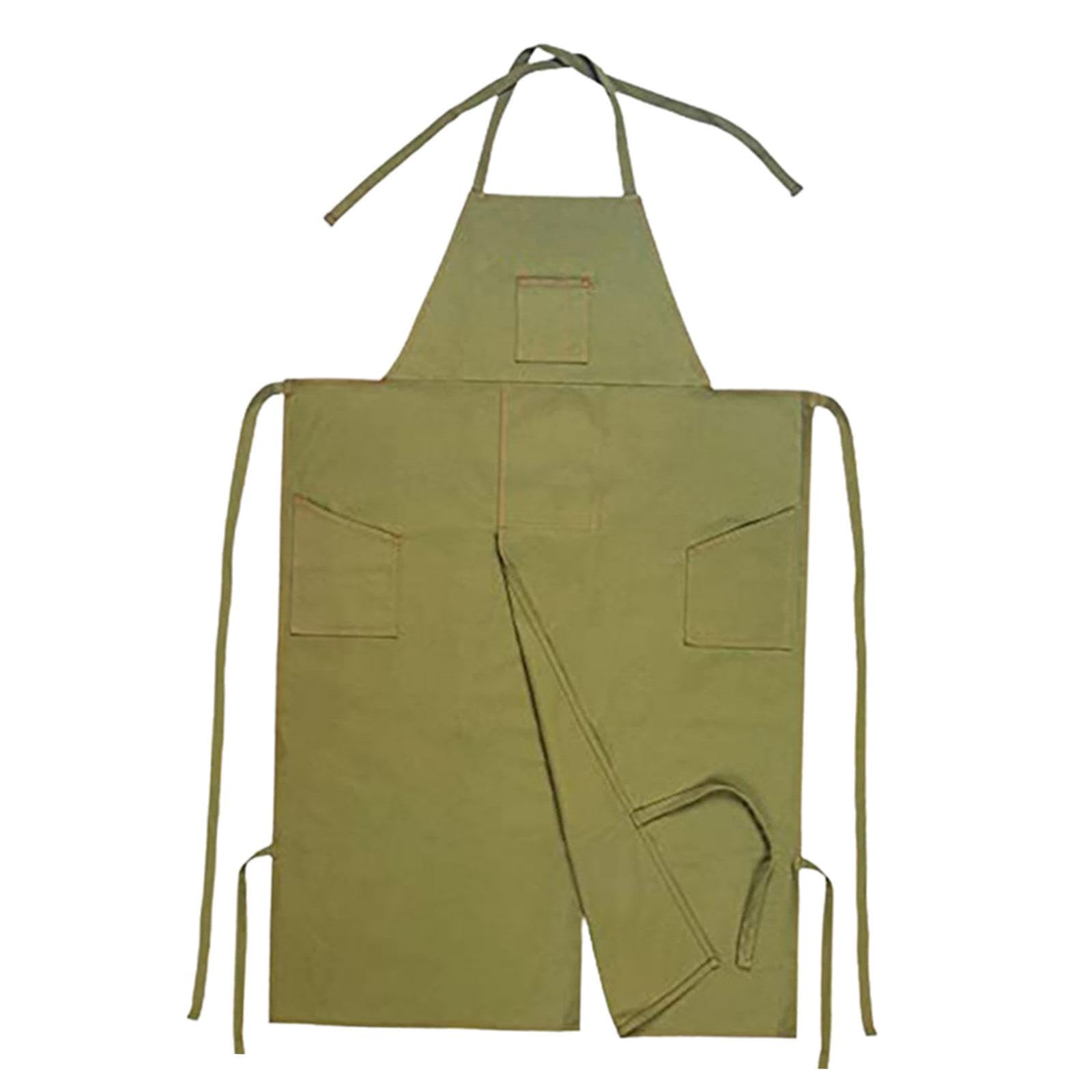 Fartuchy do pieczenia, Fartuch ceramiczny, regulowany fartuch malarski, szefa kuchni do grillowania, restauracji(2 Set Of(green))