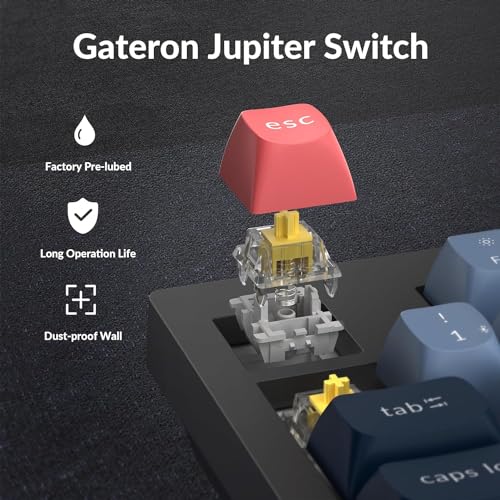 Keychron V5 Max Wireless Custom Knob Mechanical Keyboard, QMK/VIA Programmable 96% Layout Bluetooth 5.1/2.4 GHz/Wired RGB with Hot-swappable Gateron Jupiter Banana Switch Compatible with Mac Windows by Keychron - Image 6