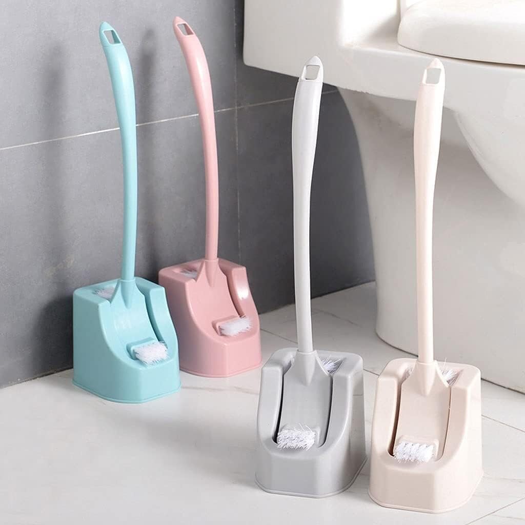 Toilet Brush Set, Compact Toilet Bowl Brush & Holder for Bathroom, Blue Cleaning Brush, Space-Saving Design(Pink Colour)