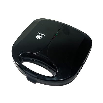 Nutrafeel Sandwich Maker, 750-Watts, LED Indicator Lights, Cool Touch Handle,1 Year Replacement Warranty, Black