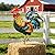 Pawatee Decorative Garden Stakes with Roosters Design,Ideal for Chicken Lovers for Yard Art, Outside, Patio, Outdoor Decor, Garden Decorations, Lawn Ornaments