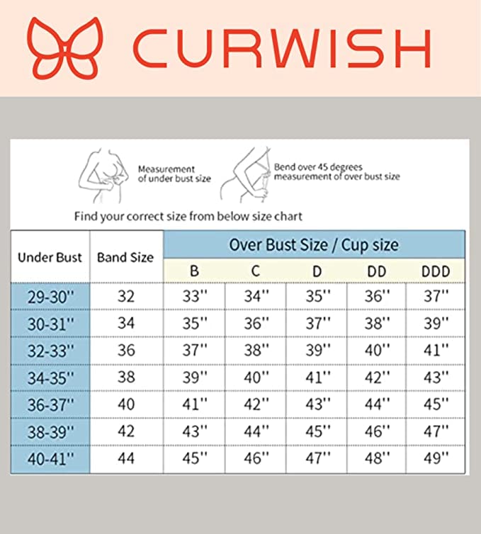 Image of Curwish Women's Premium Super Soft Push Up Bra Set - Super Soft, Stretchy & Breathable - 100% Try on Guarantee- Made in India SLW-01PW