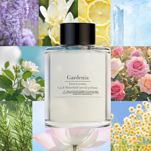 Image of Smart Car Air Freshener Refill, 100 ML Car Diffuser Perfume, Lasts 4-6 months, Made with Natural Plant Extracts, French Imported Fragrance - Gardenia