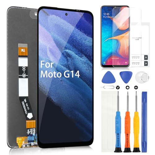 Para Motorola Moto G14 / G54 LCD Display, para Moto G14 / G54 XT-2341 XT2343-2 PAYF0010IN LCD Reemplazo de la Pantalla Táctil Digitizer Full Assembly con Herramientas