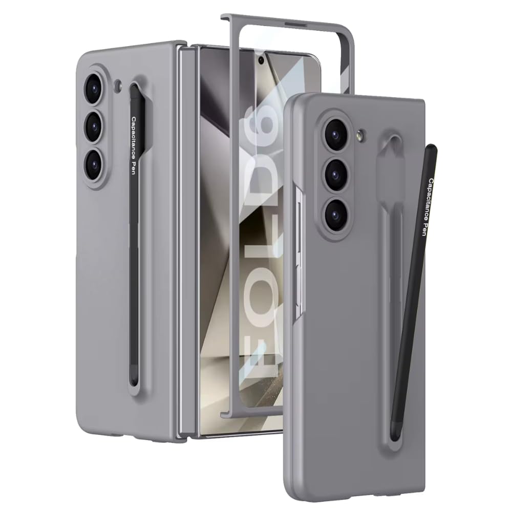 CRUPED Ultra Hybrid Premium S Pen Case for Samsung Galaxy Z Fold 6 Case with Slim,4 in 1 Pen Case for Galaxy Fold 6 Case with Screen Protector for Z Fold 6 5g Case (Silver) (B0D9YZHPLZ) Amazon Price History, Amazon Price Tracker