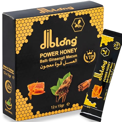 Diblong Miel Aphrodisiaque Homme (Pack de 12 Sachets de 15g) – Mélange Naturel aux Herbes pour le Bien-Être – Fabriqué en Turquie