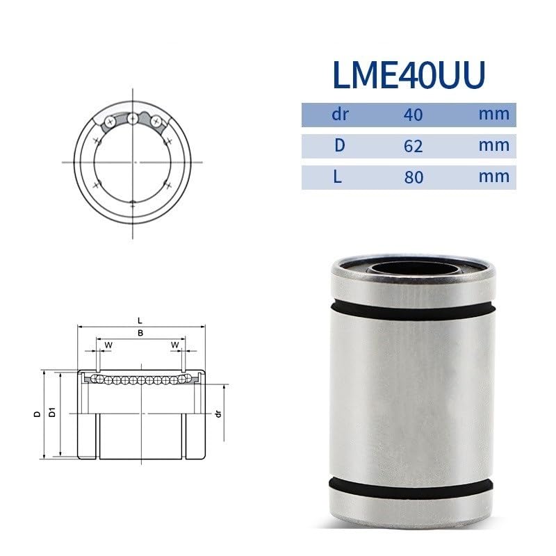 Roulement à billes ouvert LME40UU pour l assemblage de table linéaire CNC - 3