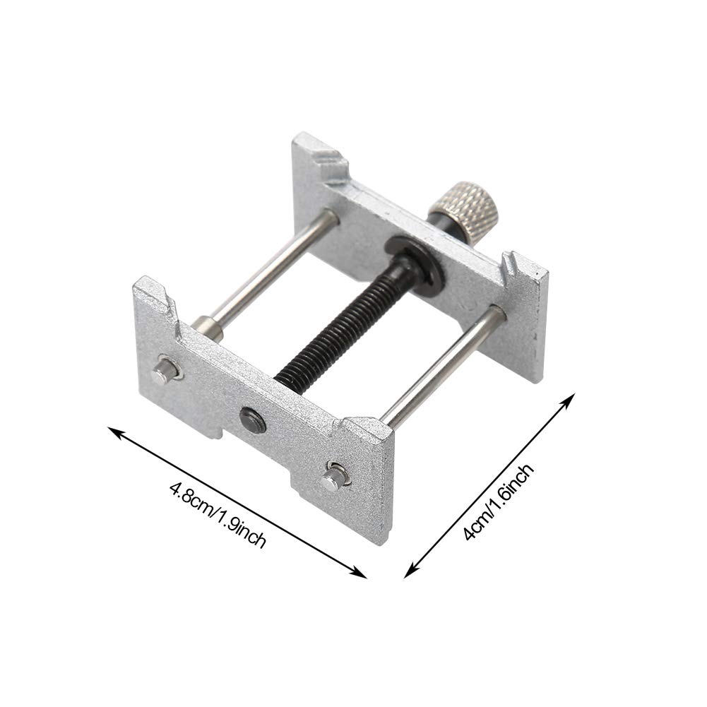 Uhrwerkhalter, 2 Sitze Metalluhrwerk Bewegung Clip Halter Basis Uhr Reparatur Wartungswerkzeug