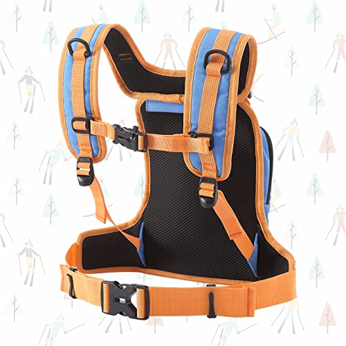 STLOVe Skiraining Rucksack für Kinder Snowboard Geschirr Trainer Ski sicher und Kontrolle Geschwindigkeit Skiausbildung Geschirr Anfänger Ski Tasche (blau)