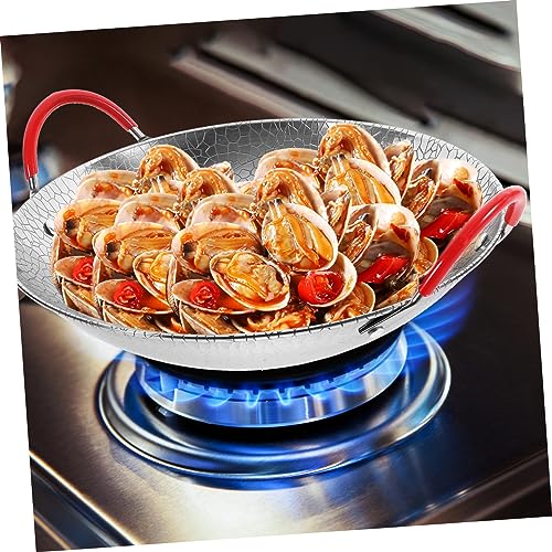Wok de acero inoxidable con doble asa miniatura 5