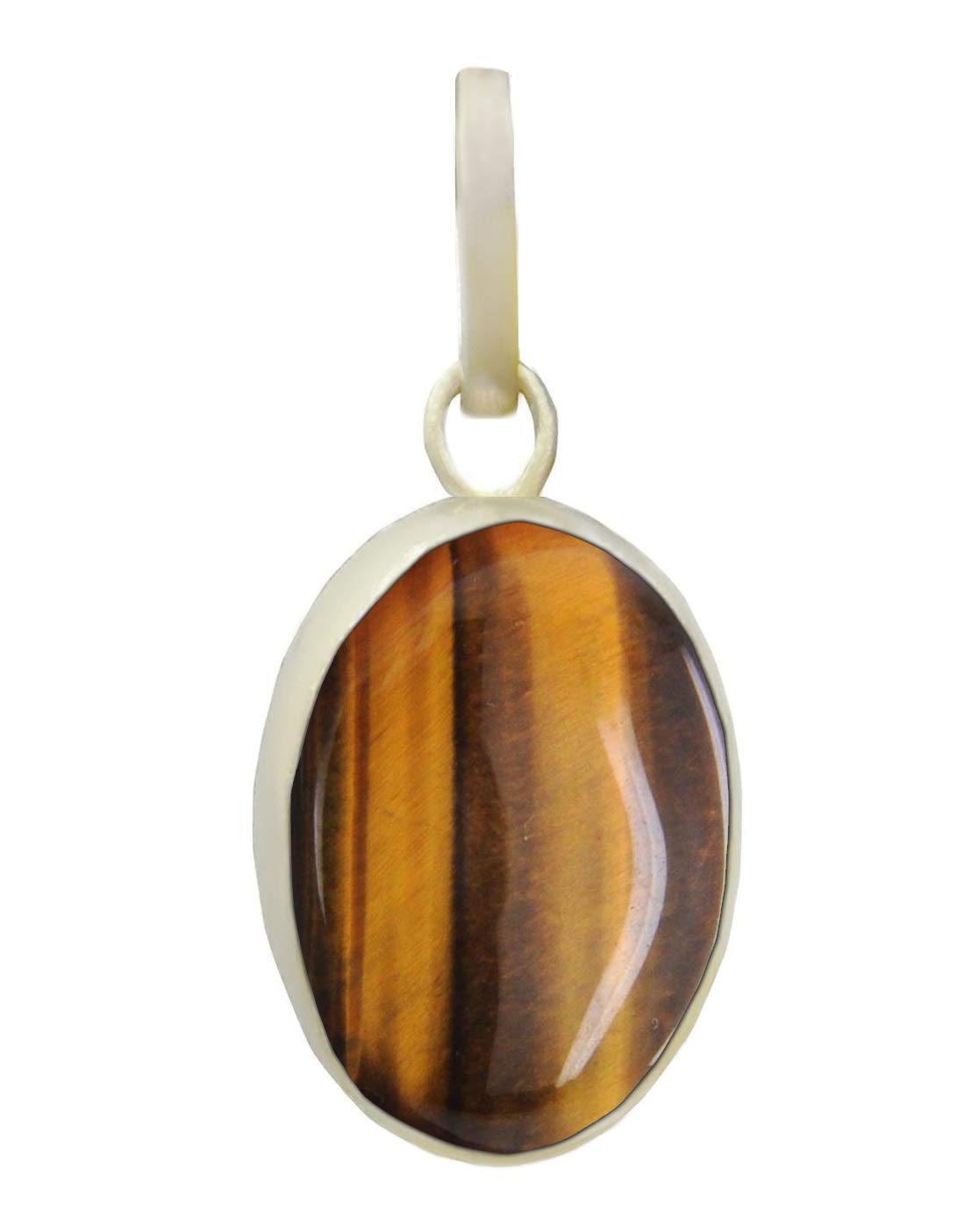 takshila gems Natural Tiger Eye Pendant (5.25 Ratti / 4.72 Carat) Lab Certified in 925 Silver, Tiger Eye Locket, Tiger Stone Locket-picture-53