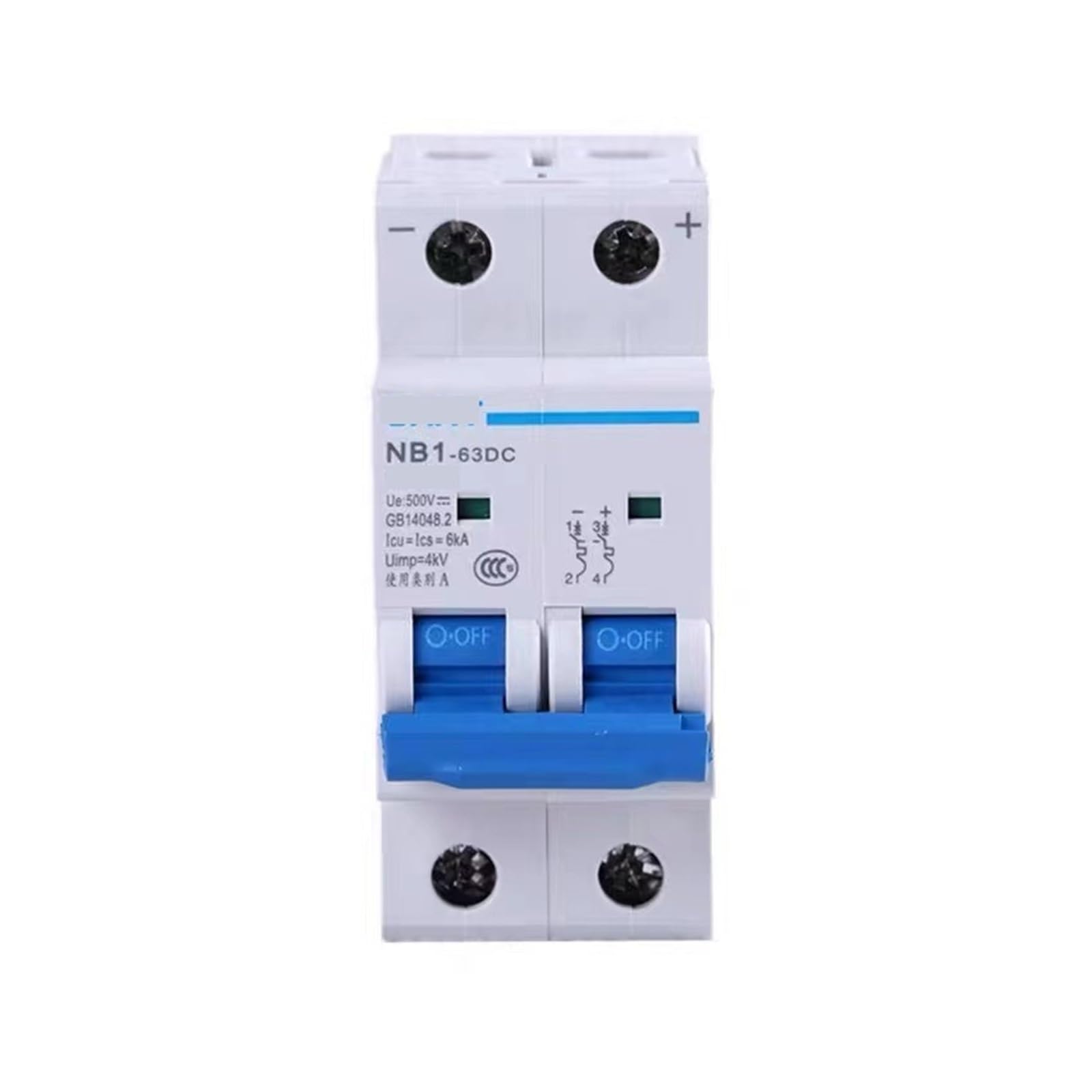 Disjoncteur photovoltaïque NB1-63DC 2P 500V pour sécuriser l'énergie solaire de votre maison
