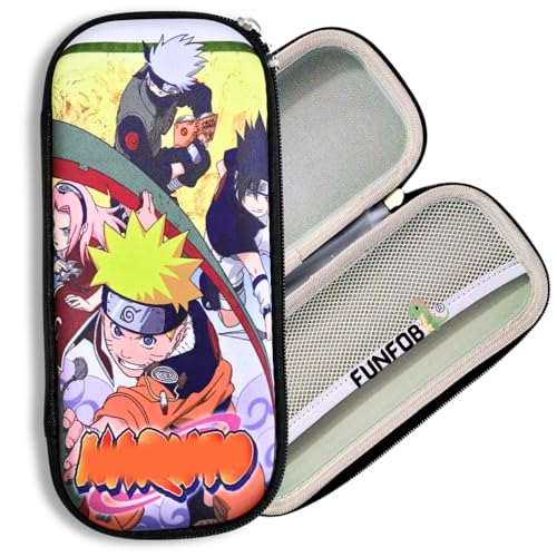 Image of Funfob Polyester Anime Pencil Box For School College For Pen Pencil Or Other Stationery Products Pencil Pouch Travel Or Cosmetic Case | Nr- All Character, Multicolor