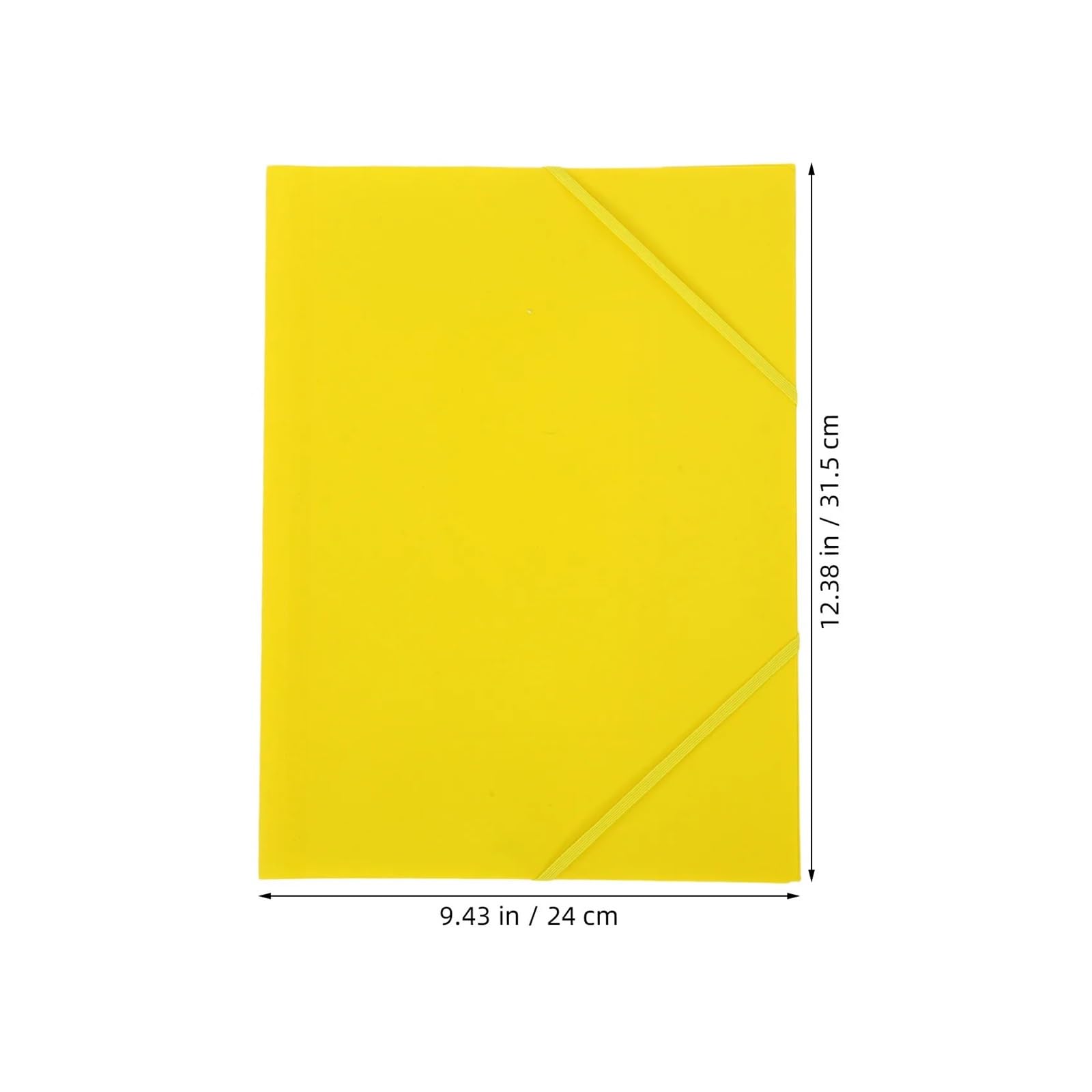 Organizer per documenti con elastico Cartella A4 da 10 pezzi con chiusura elastica gialla | Organizzatore di archiviazione cartacea Portadocumenti for ufficio scolastico, for ricevute, for riporre esami(Yellow)