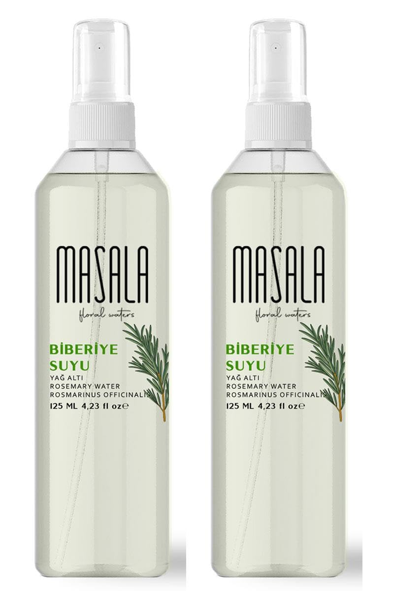 Masala Biberiye Suyu 125 ml X 2 ADET - Rosemary Floral Water -Biberiye Suyu Sebum Ve Yağ Dengeleyici Hidrosol