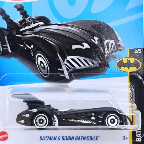 Image of Hot Wheels 2024 Batman & Robin Batmobile Batman Ages 3 and Up (Blue)