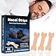 LABEHOLD Schnarchstopper Nasenpflaster Schnarchen - 60 Stück Nasal Strips Besser Atmen Nose-Strips, Nasenstrips Anti-Schnarch für Schlafen und Sport