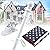 Flag Pole with American Flag - Tangle Free Flag Poles for Outside House with 3x5 Embroidered US Flags,Flagpole Holder Bracket - 5ft Heavy Duty Outdoor Flag Pole Kit for Porch - White