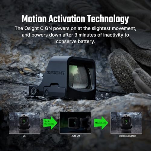 Image of Osight C Micro Dot Sight, 3 MOA Dot & 32 MOA Circle Reticle, 407c /507c Footprint Open Reflex Sight, Parallax-Free Durable Sights for Full-Sized Setups-Red /Green Dot Options