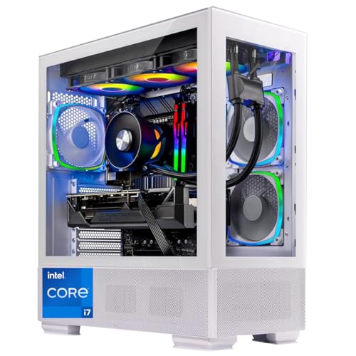 Skytech Azure Gaming PC, Intel i7 14700F 2.1 GHz, RTX 4070 Super 12GB GDDR6X, 1TB NVME Gen4, 32GB DDR5 RAM RGB, 750W Gold PSU, Wi-Fi, Win 11 Home