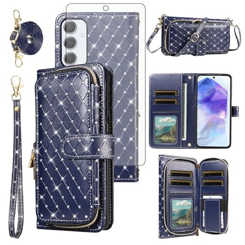 Coque Samsung A35 5G à bandoulière pailletée pour un style chic au quotidien