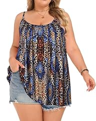 Blue Orange Leopard Print