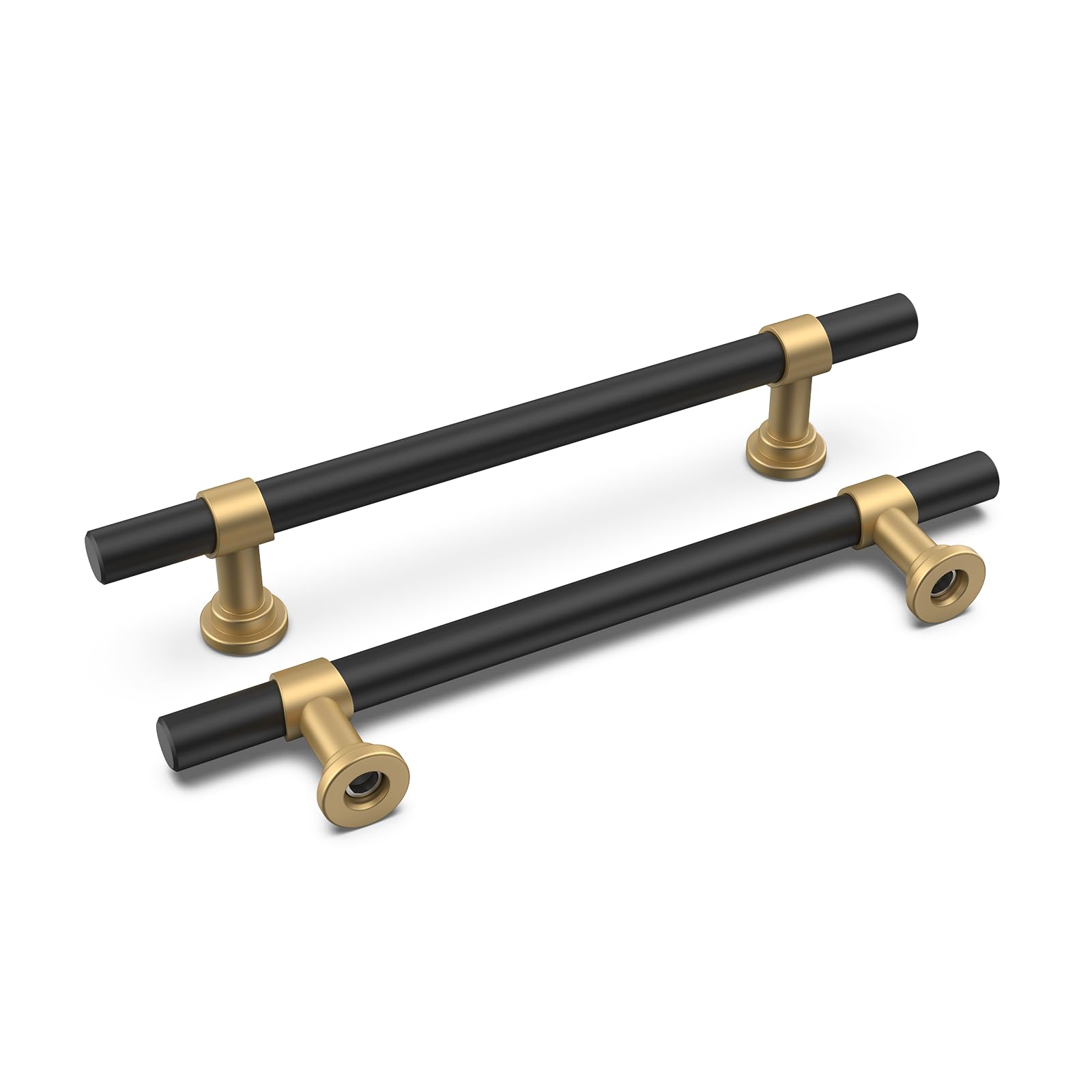 goldenwarm 10 Pack Gold Cabinet Handles Gold Drawer Pulls Brushed Brass Cabinet Pulls Gold Kitchen Cabinet Handles Cabinet Door Handles, 3in Gold Pulls 76mm Hole Center — view 15
