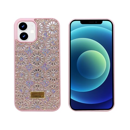Image of amazon basics Trendy Crystal Case for iPhone 12 and iPhone 12 Pro | Slim and Lightweight | Enhanced Protection | (Pack of 1) (Peach)