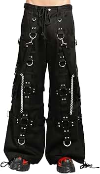 Gothic Bondage Black Zip Off Cargo O-Rings Pants Emo Punk