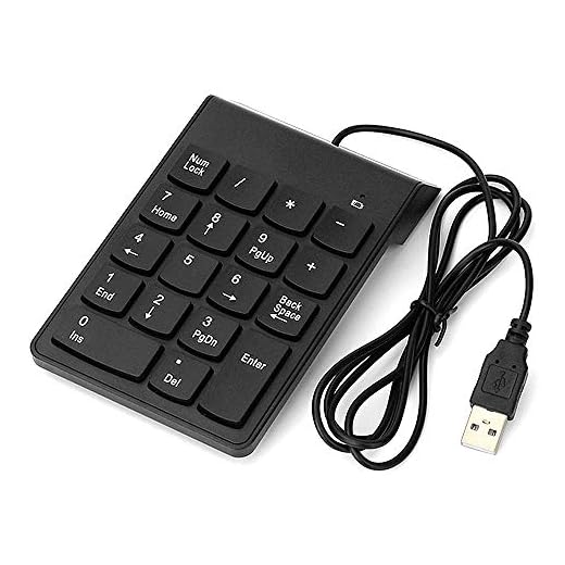 kkmoon Cable USB numérico de Slim Mini Número Pad digital 18 teclas Compatible con Laptop PC portátil de escritorio