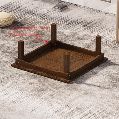 Table de bureau basse pliante en bambou pour s'installer au sol - 5