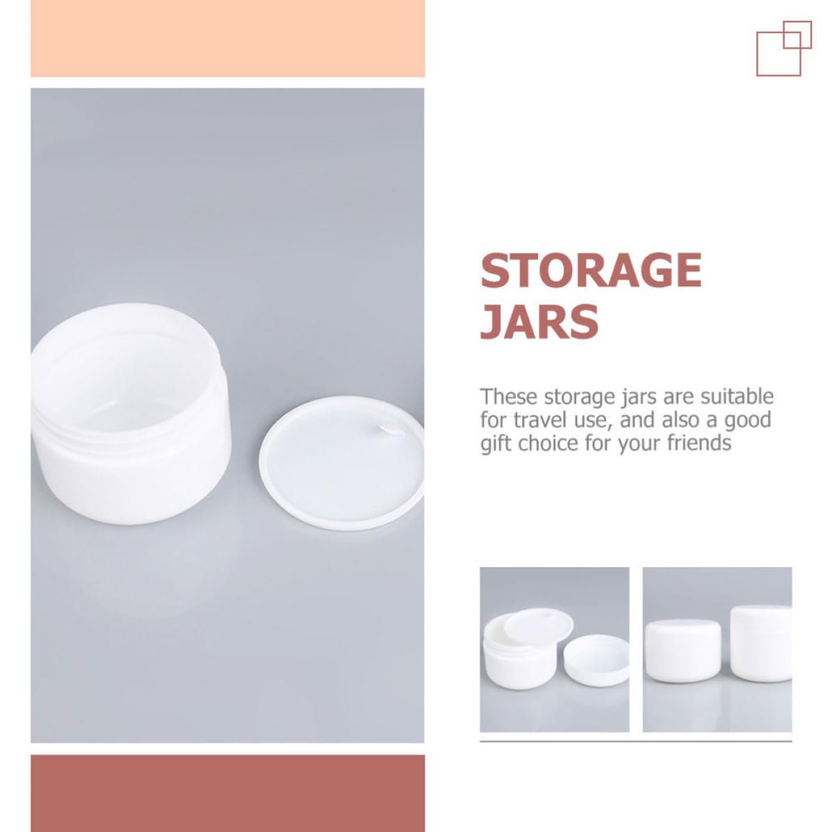 10pcs 20ml Plastic Cream Boxes with Screw Lids for Travel and Face