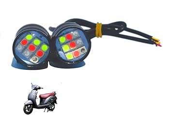 Multi Colour 6 Led Strobe Light for Bike | Warning Emergency Police Light | Motorcycle Strobe Light | Compatible with Suzuki Access 125 BS6