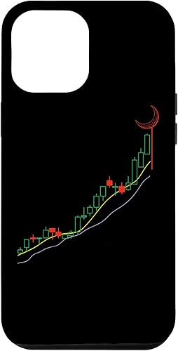 iPhone 13 Pro Max Gráfico de acciones a la Luna Crypto Trading Hodl Case