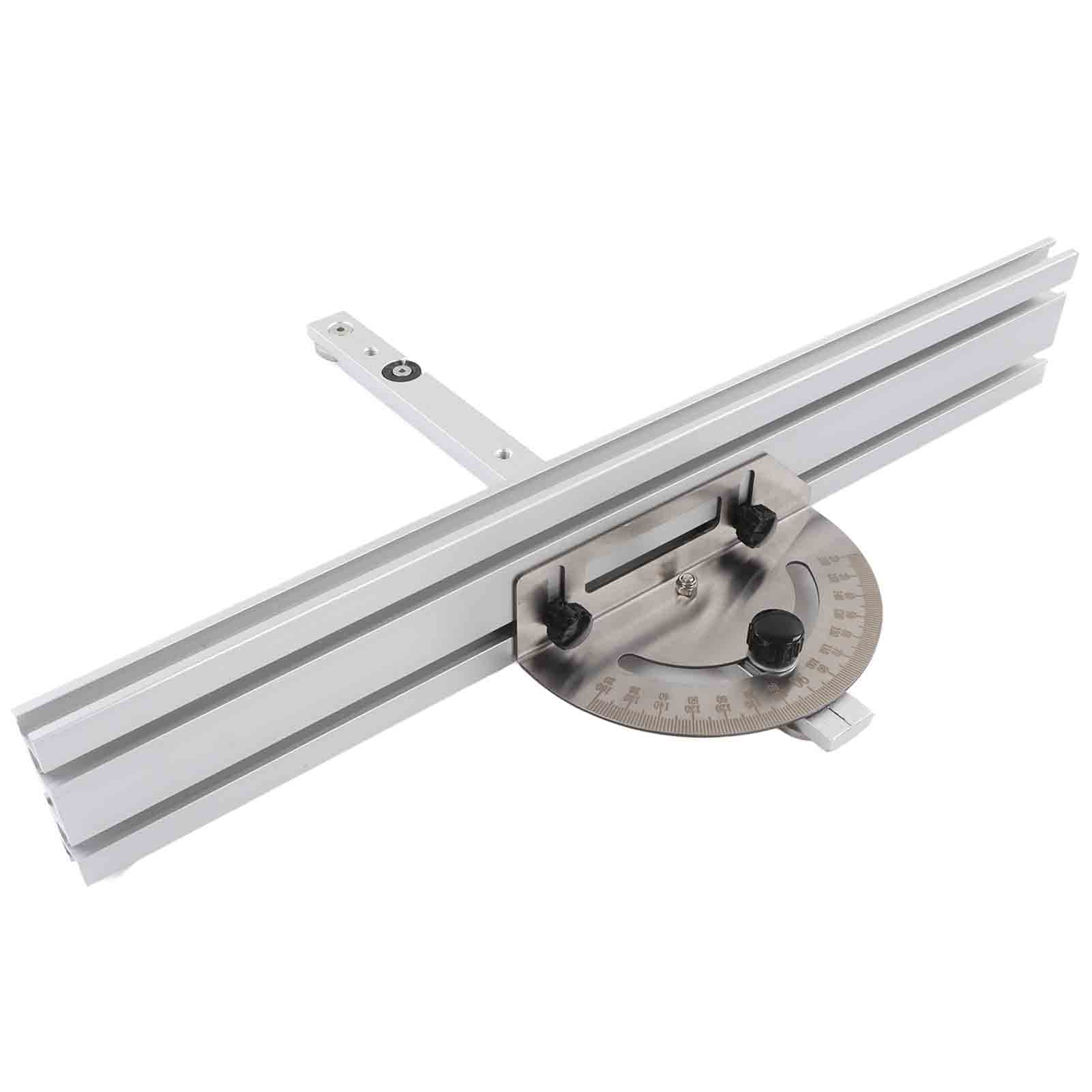 Table Saw Miter Gauge System with Aluminum Alloy Miter Gauge and Fence for Maximum Support and a Repetitive Cut Flip Stop