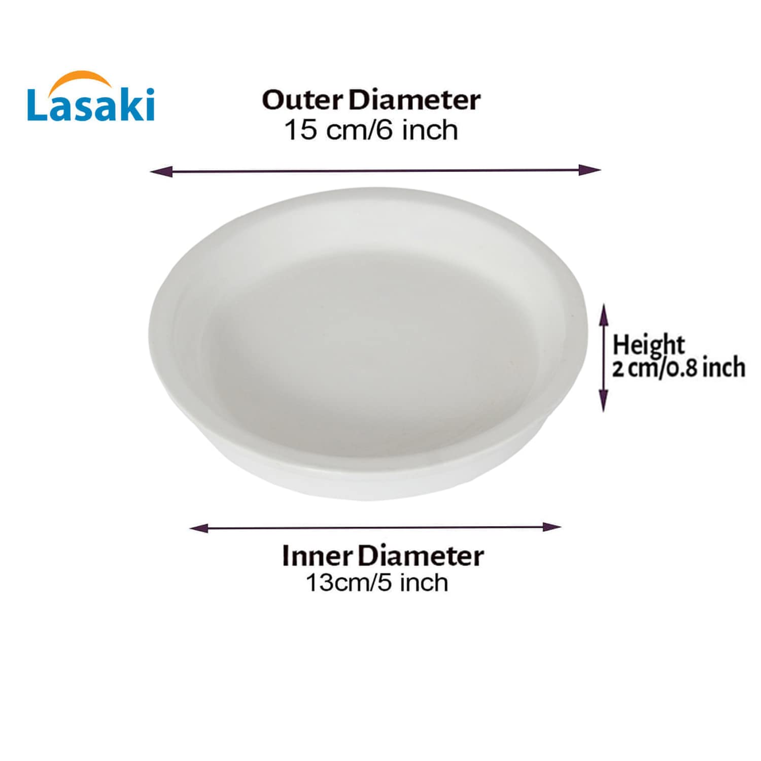 Lasaki Ceramic Plant Trays - Protect & Decorate -4