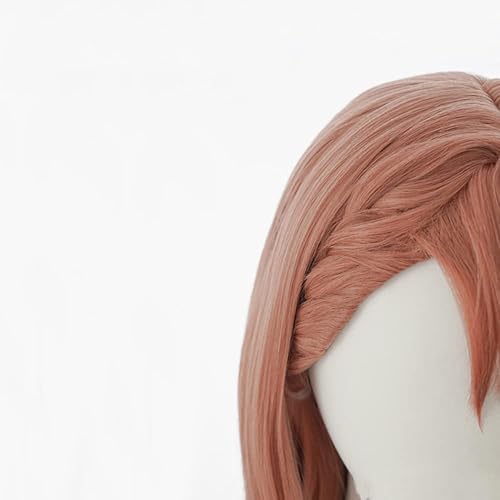 Miniatura 4 de zhongli Cosplay peluca marrón oscuro reflejos naranja 31.5 in (marrón oscuro (zhong li))