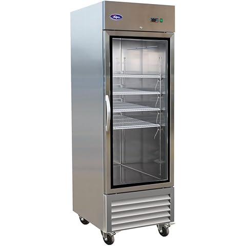 Valpro Stainless Steel Single Door Glass Reach in Refrigerator 23 CU. FT., VP1RG-HC Cover