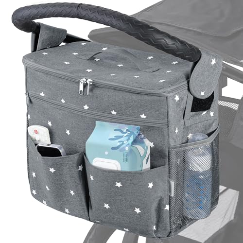 Orzbow Groß Kinderwagen Organizer, Wasserdichte Kinderwagen Tasche mit...