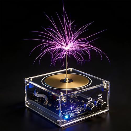 Vastarry Tesla Coil Desktop toyl 10cm Music Tesla Coil Kit Solid State Tesla Coil Lightning Maker Interesting SSTC Science Experiment Tool Support Wireless Power Transmission