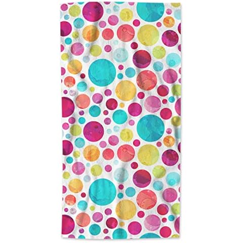 AOYEGO Kreis-Handtuch, Retro-Kunst, bunte Kreise Cover