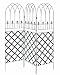 Panacea 89660 Gothic Garden Screen Trellis with Lattice, 72-Inch, Black