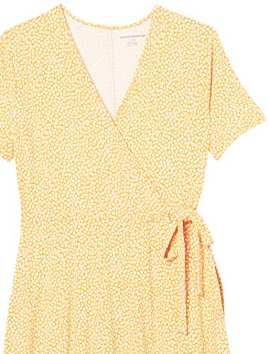 Image of Amazon Essentials Women's Short Sleeve Faux-Wrap V Neck Dress