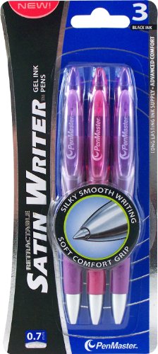 Cra-Z-art Satin Writers pack de 3 bolígrafos gel negro 0.7 mm